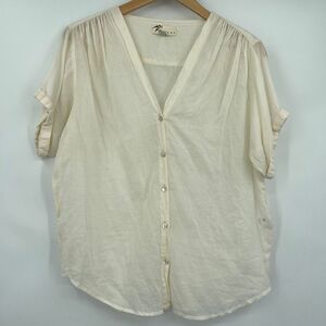 Local Susie Shirt White Cotton Sz Med
